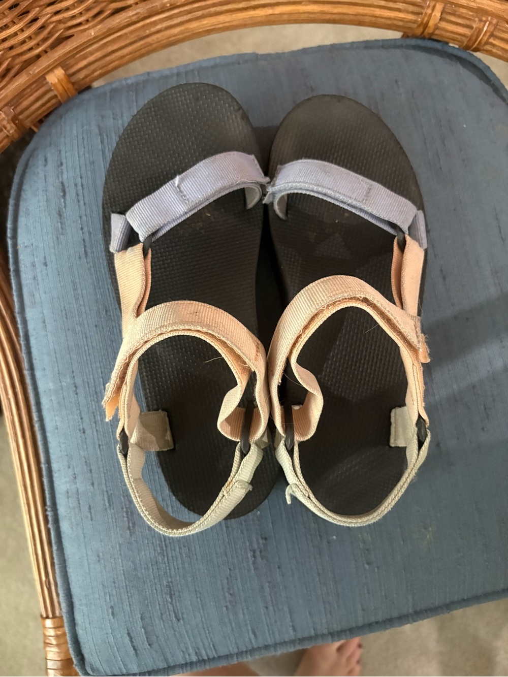 Teva Women's Sandals in Peach and Light Blue